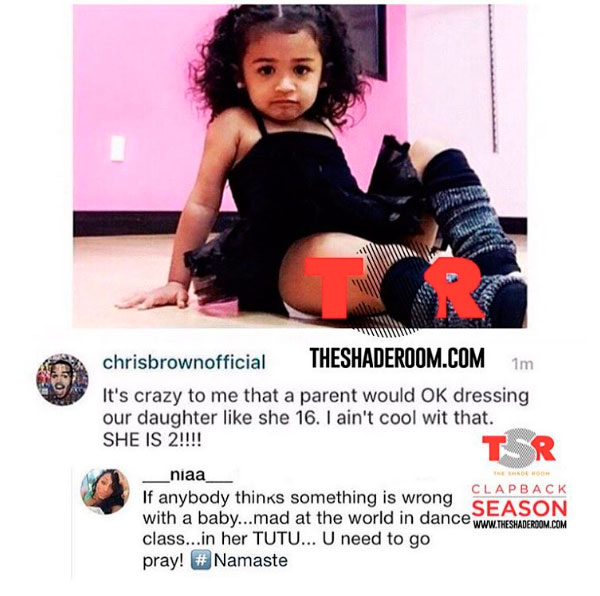 Chris Brown dá bronca pública na mãe de sua filha