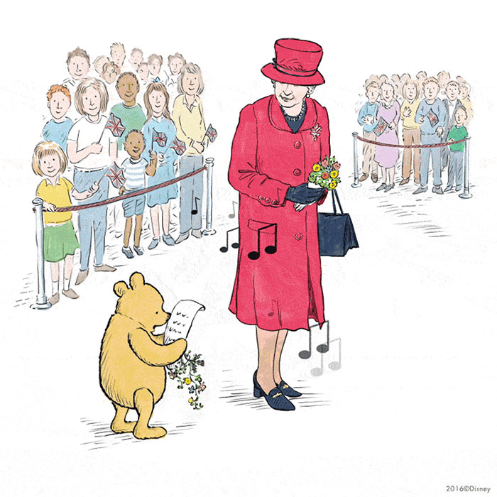 Rainha Elizabeth II é tema de nova história do Ursinho Pooh