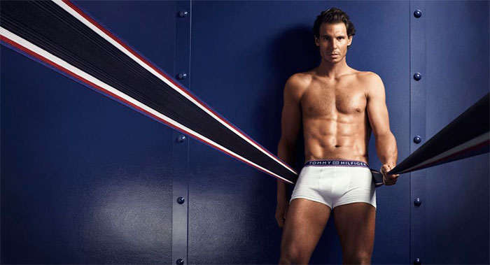 Rafael Nadal posa só de cueca para a Tommy Hilfiger