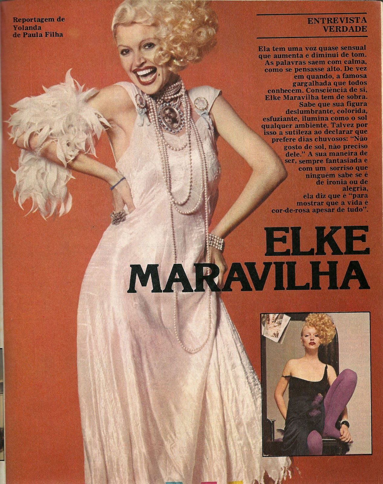 O charme de Elke na revista Amiga, em 1979