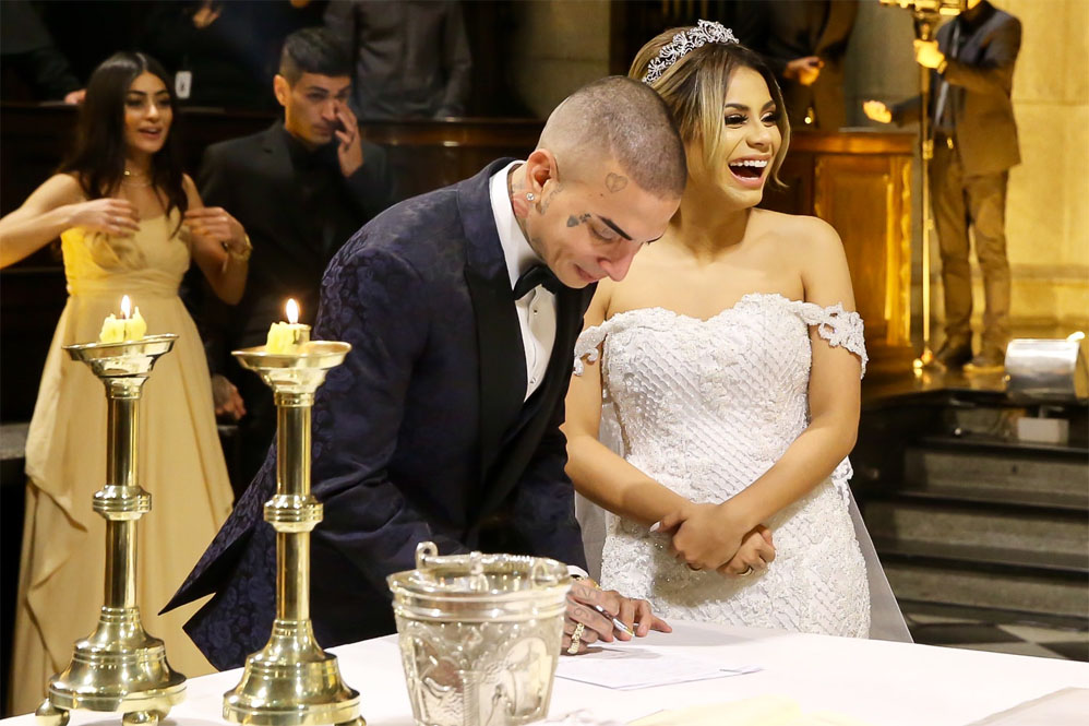 Confira cenas do casamento de Lexa e MC Guimê