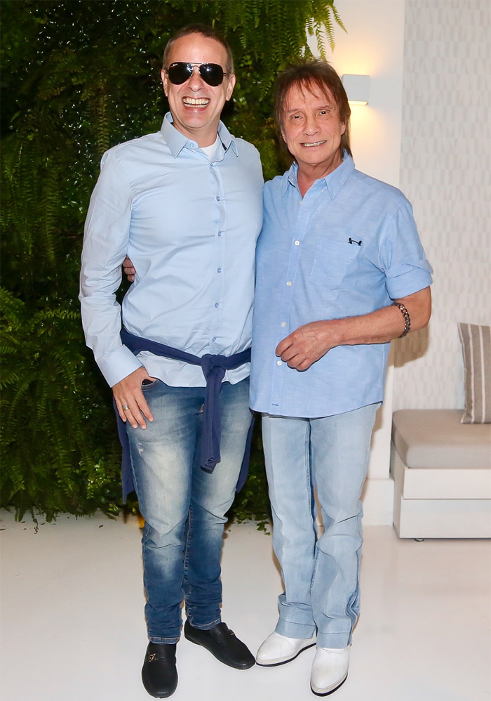 Dudu Braga com o pai, Roberto Carlos