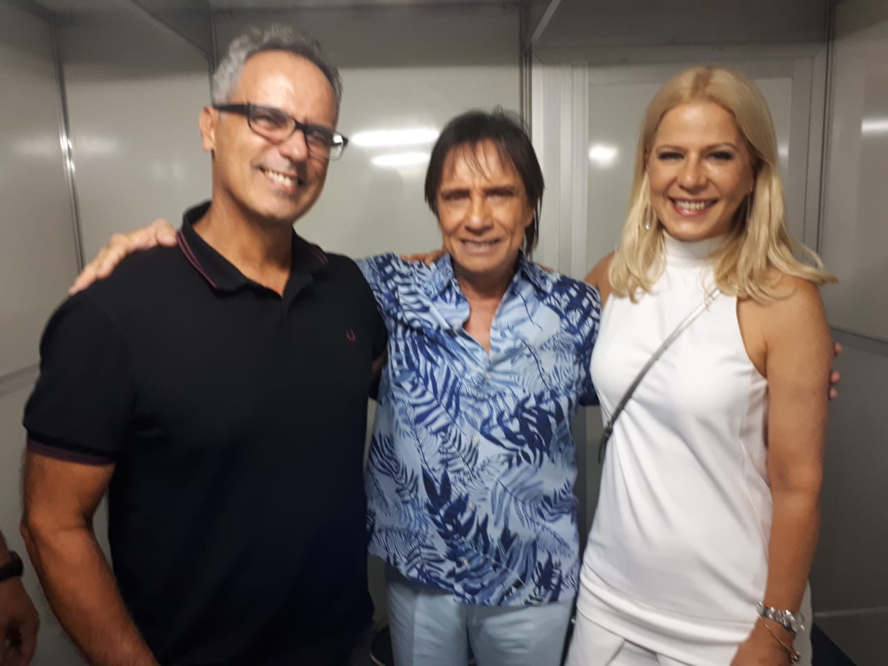 Roberto Carlos com Paula Toller e Lui Farias
