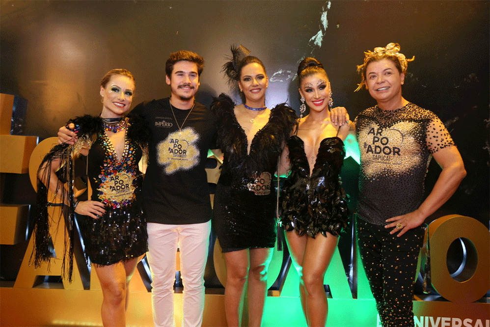 Giselle Prattes, Nicolas Prattes, Bianca Andrade e David Brazil no Camarote Club Arpoador