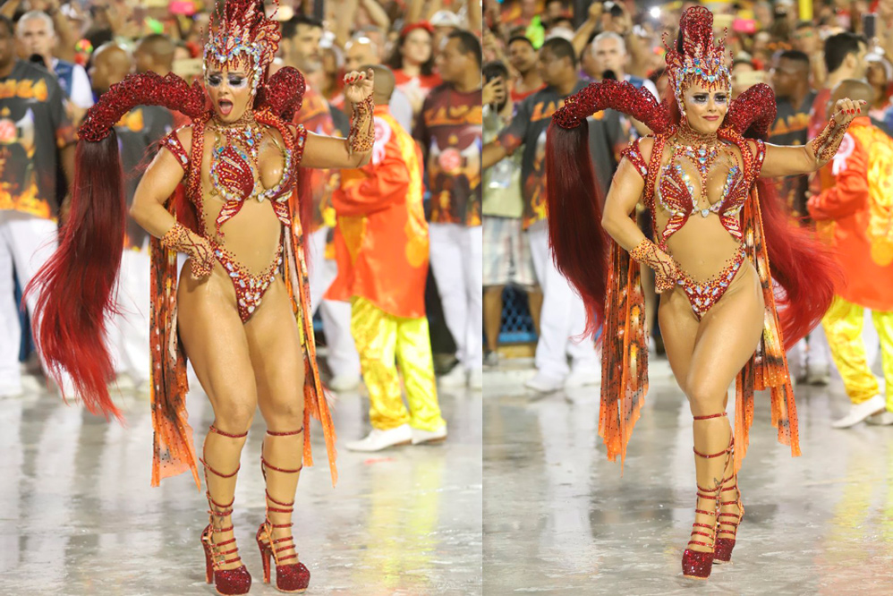 Viviane Araújo desfila no Salgueiro e encanta! Veja as fotos!