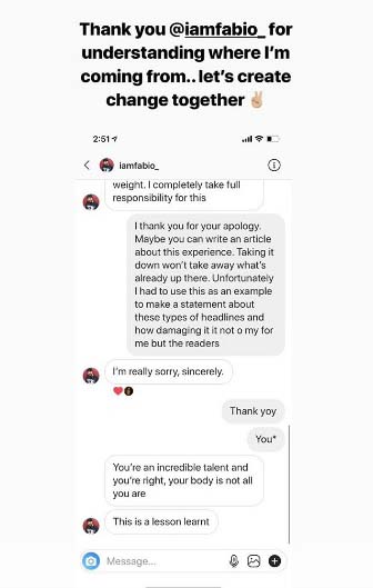 Demi conversou com o jornalista, autor do artigo, e ambos trocaram mensagens de desculpas e aprendizado 