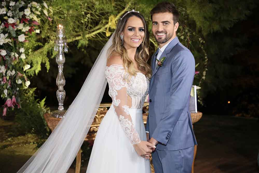 Aline Lima e Rafael Longuine se casaram em Campinas, no interior de São Paulo