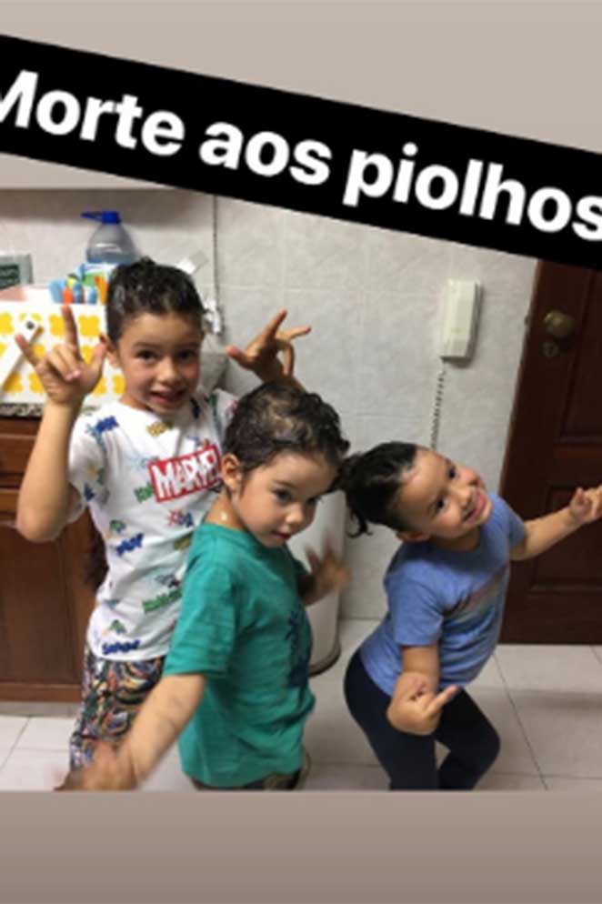 Luana Piovani conta que os filhos estão com piolho