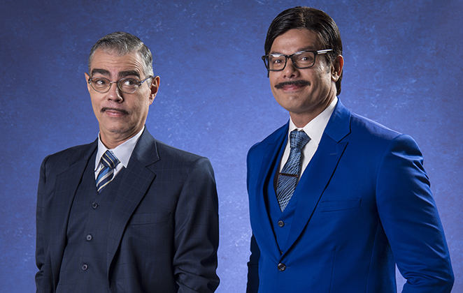 Nizo Neto e Otaviano Costa como os primos Ptolomeu