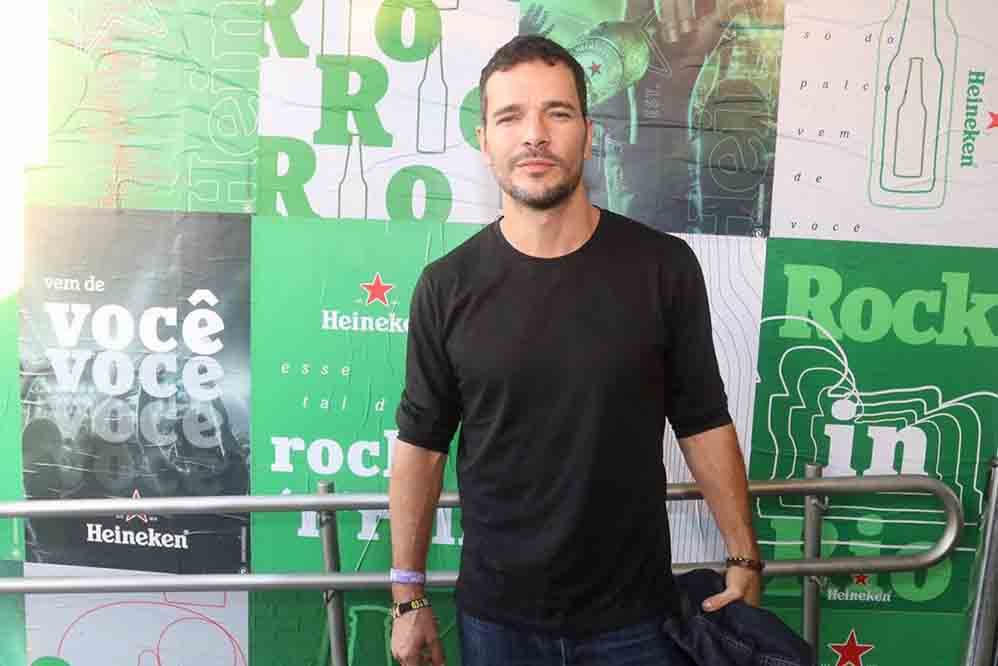Daniel de Oliveira aproveitou o quarto dia de Rock in Rio, no Camarote da Heineken