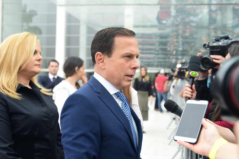 João Doria esteve no velório