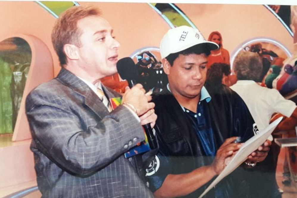 Gugu Liberato ao lado de Liminha, no SBT