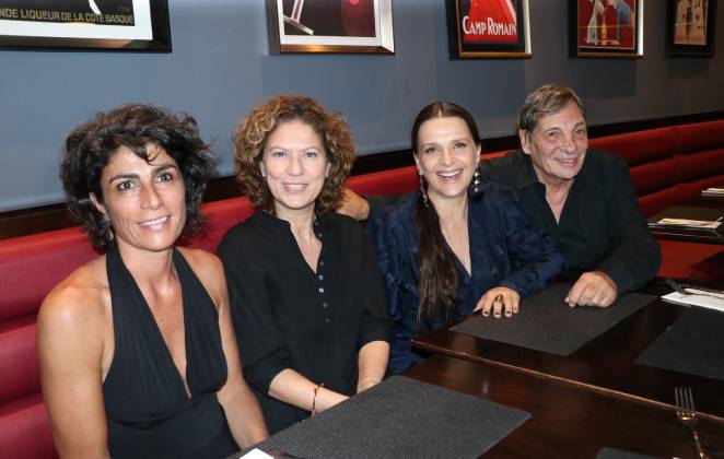 Laure Bacqué, Patrícia Pillar, Juliette Binoche e Jean Thomas Bernardini