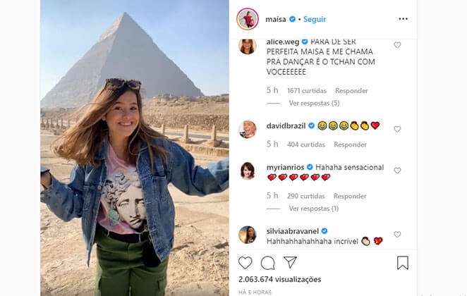Famosos elogiam Maisa após assistirem a ela dançar É O Tchan no Egito