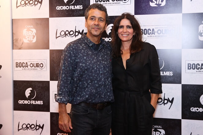 Marcos Palmeira e Malu Mader conferiram sessão especial do filme Boca de Ouro