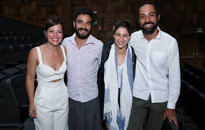 Caio Blat e Luisa Arraes com Silvio Guindane e Natália Lage