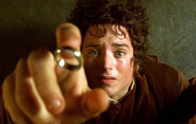 Elijah Wood como o hobbit Frodo Bolseiro 
