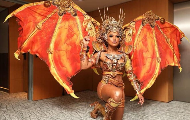 A gata promete arrasar com sua fantasia