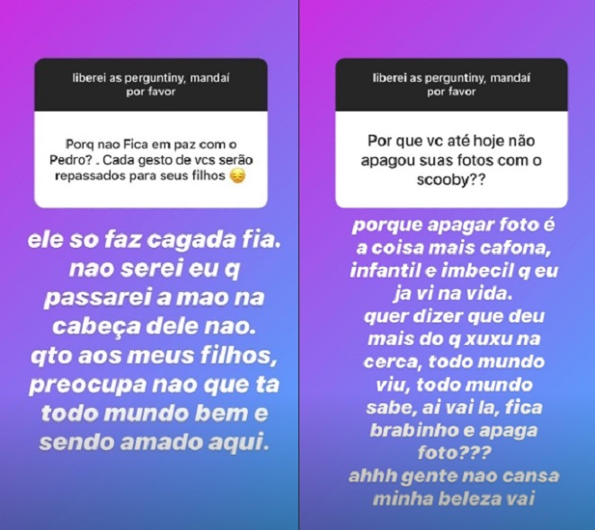 Luana Piovani respondeu perguntas dos fãs nas redes sociais