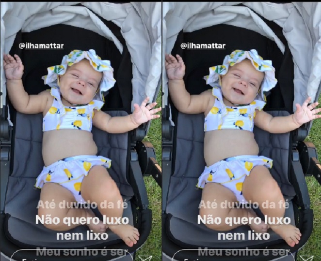 Maurício Mattar compartilhou linda foto da filha caçula nas redes sociais