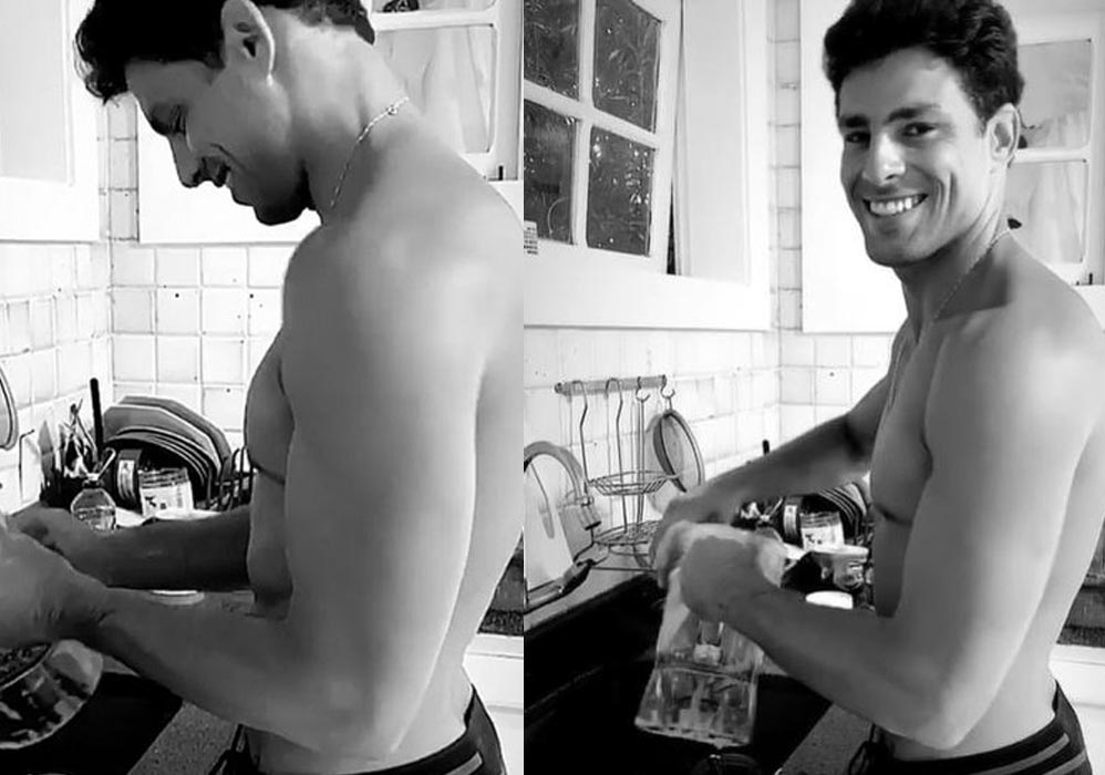 Logo no início da quarentena, a sortuda Mariana Goldfarb fez um vídeo do maridão lavando louça. Parafraseando o clássico cantado por Luiz Melodia, lavar louça todo dia, nesse caso, não seria uma agonia...