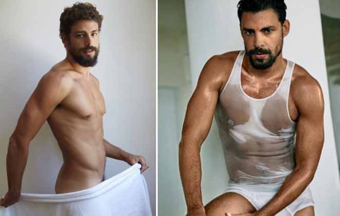 Só de toalha! O fotógrafo peruano Mário Testino clicou o ator em fevereiro de 2015, para o projeto Towel Series, no qual a toalha era a protagonista. A toalha, entenderam? Pois bem...