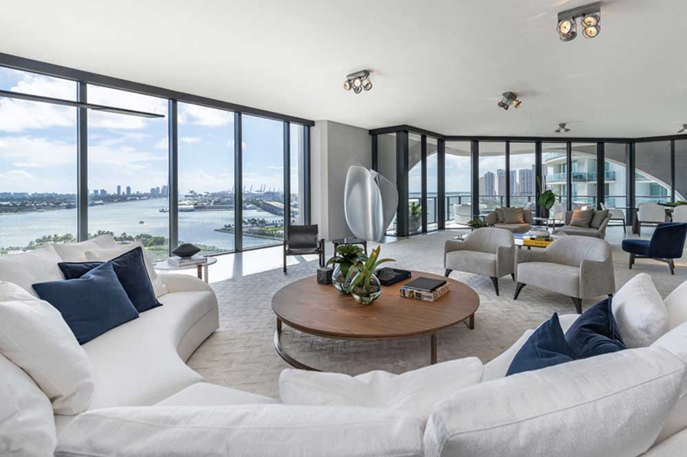 A propriedade de David Beckham fica em Miami e é a única da nossa lista que é um apartamento