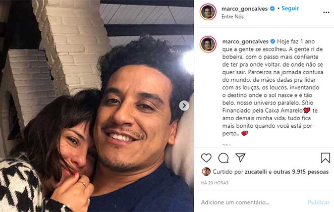 Andreia Horta e Marco Gonçalves completam um ano de relacionamento