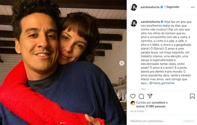 Andreia Horta e Marco Gonçalves trocaram declarações na web