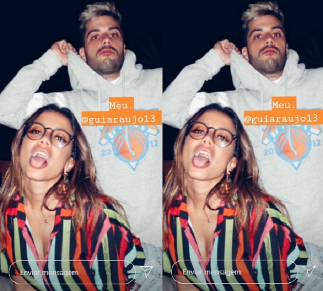 Anitta posa com Gui Araújo nas redes sociais