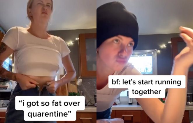 Ireland Baldwin brinca sobre peso