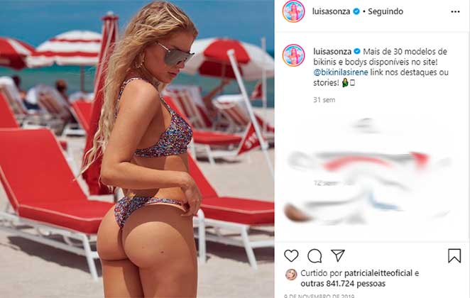 Luísa Sonza costuma compartilhar cliques ousados em seu Instagram