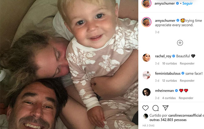 Foto linda da família de Amy Schumer