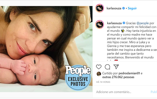Karla Souza dá à luz seu segundo filho
