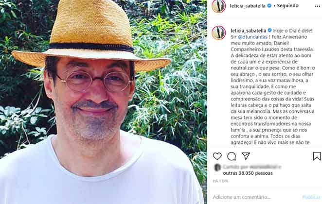 Letícia Sabatella se declara para Daniel Dantas