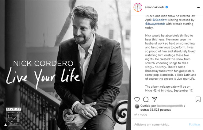 Amanda Kloots anuncia disco póstumo de Nick Cordero