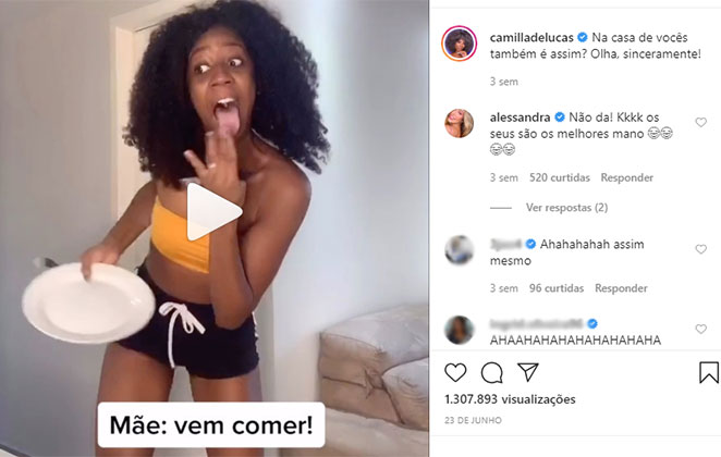 Mãe chamando pra comer @camilladelucas