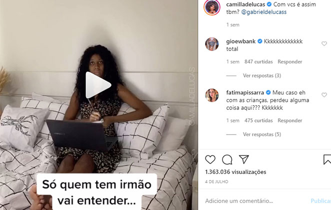 Só quem tem irmão entende @camilladelucas