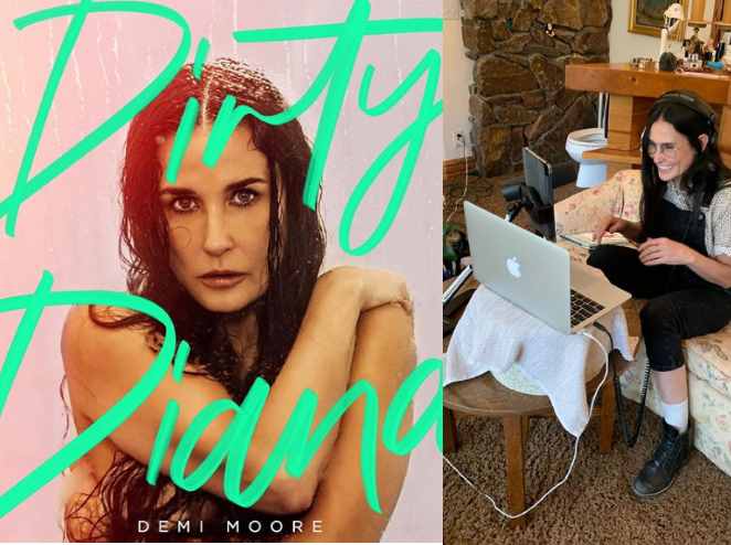 Post de Demi Moore sobre o podcast erótico Dirty Diana