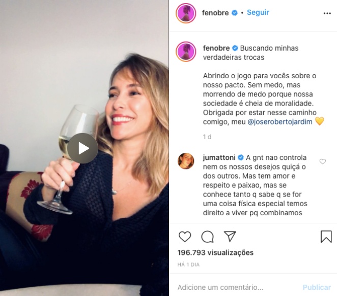 Fernanda Nobre fala de casamento aberto