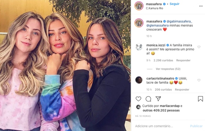 Grazi Massafera posa com as sobrinhas