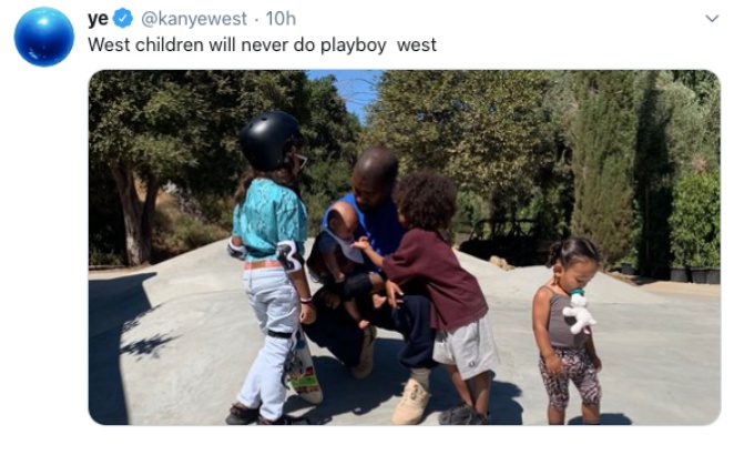 Kanye West diz que filhos jamais posarão nus