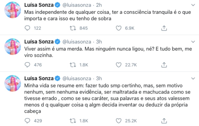 Luisa Sonza desabafa sobre críticas