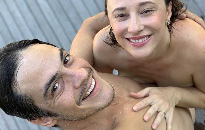 Mateus Solano e a esposa Paula Braun