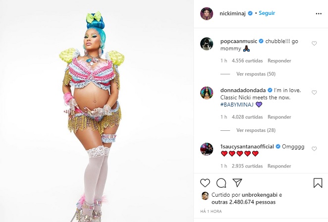 Nicki Minaj surpreendeu os fãs ao anunciar sua primeira gravidez nas redes sociais