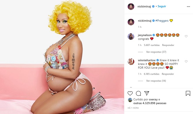 Nicki Minaj está à espera de seu primeiro filho