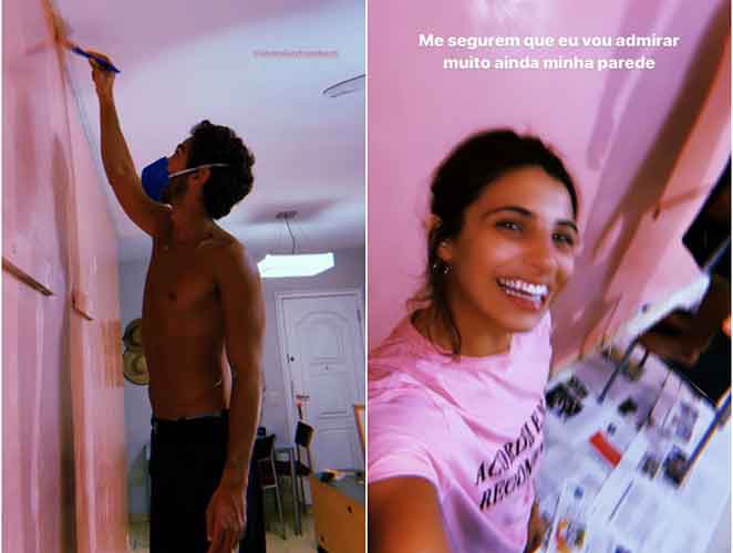 Post de Rayssa mostrando a reforma do apê