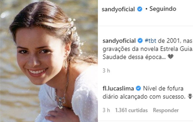 Cantora protagonizou a novela Estrela Guia, em 2001 @sandyoficial