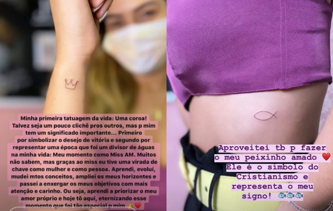 Vivian Amorim mostra novas tatuagens e conta significado