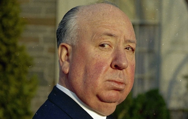 O lendário diretor inglês Alfred Hitchcock, de Psicose